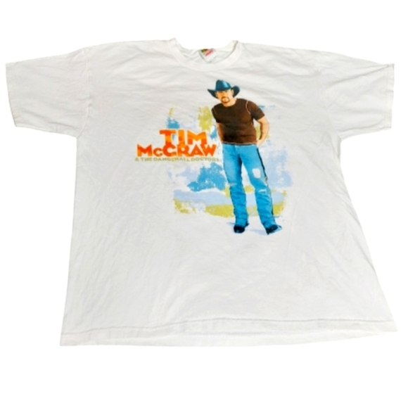 White Tim‎ McGraw 2004 Out Loud Summer Tour Concert T-Shirt XL - Picture 1 of 6